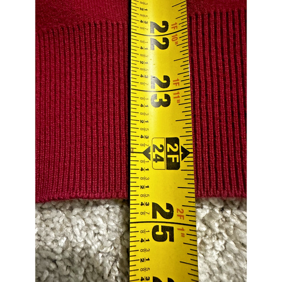 Isle of Cotton Men’s V-Neck Sweater Burgundy Red 100% Cotton Size Large USA Made - Picture 5 of 6